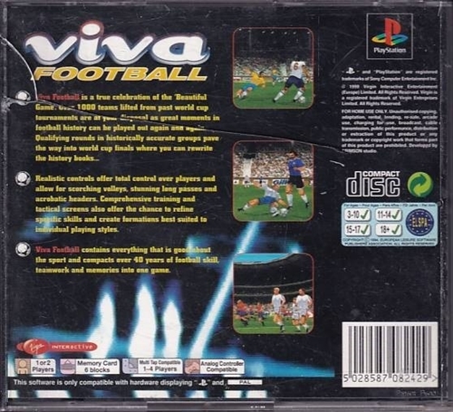 Viva Football - PS1 (B Grade) (Genbrug)